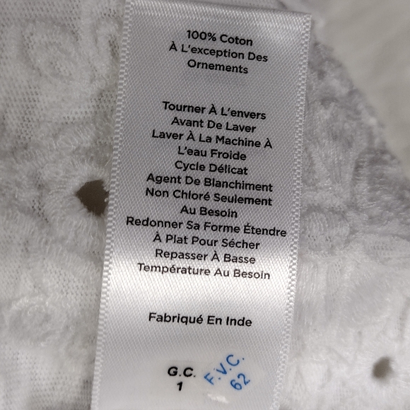 NWOT Talbots Embroidered Eyelet Cottagecore Pullover Tunic Women's M White - Picture 8 of 10